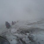 Skidoo in the mist